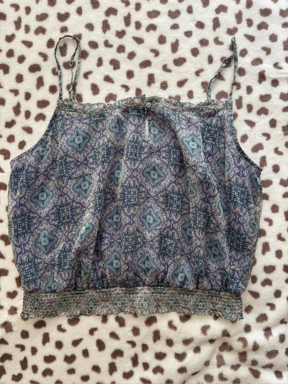 American Eagle Outfitters Blue Multi Paisley-Print Cami Tank